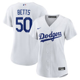 Mookie Betts Los Angeles Dodgers Women's Home Replica Jersey White