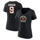 Joe Burrow Cincinnati Bengals Women's Floral Name & Number V-Neck T-Shirt - Black online
