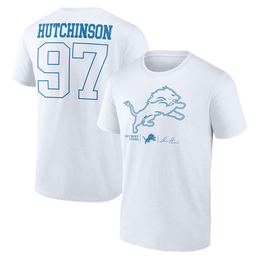 Aidan Hutchinson Detroit Lions Tonal Name & Number T-Shirt - White outlet