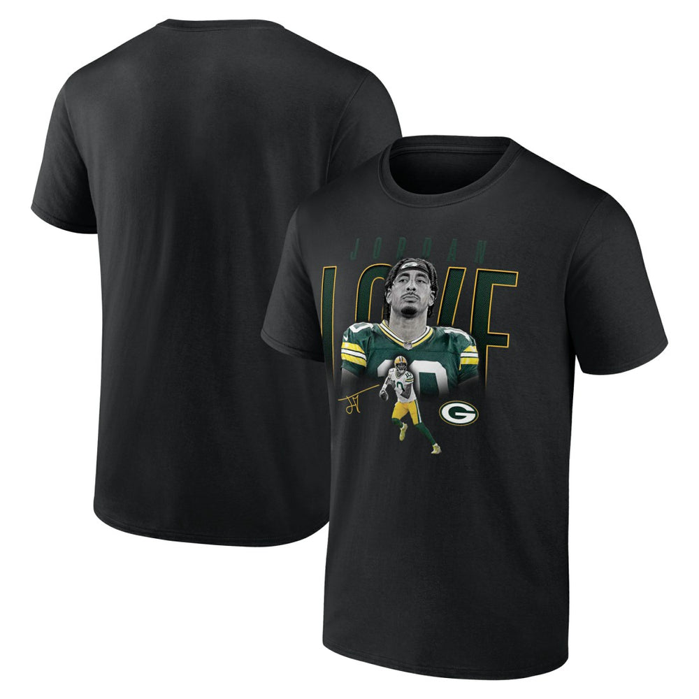 Jordan Love Green Bay Packers Humble Shadow Player T-Shirt - Black sale