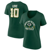 Jordan Love Green Bay Packers Women's Floral Name & Number V-Neck T-Shirt - Green online