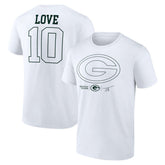 Jordan Love Green Bay Packers Tonal Name & Number T-Shirt - White sale