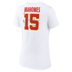 Patrick Mahomes Kansas City Chiefs Women's Floral Name & Number V-Neck T-Shirt - White for sale
