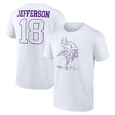 Justin Jefferson Minnesota Vikings Tonal Name & Number T-Shirt - White discount