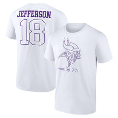 Justin Jefferson Minnesota Vikings Tonal Name & Number T-Shirt - White discount