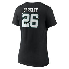 Saquon Barkley Philadelphia Eagles Women's Floral Name & Number V-Neck T-Shirt - Black for sale