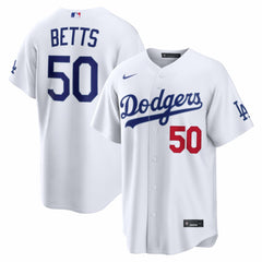 Mookie Betts Los Angeles Dodgers Home Stadium Jersey White
