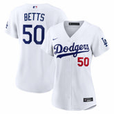 Mookie Betts Los Angeles Dodgers Women's Home Stadium Jersey White
