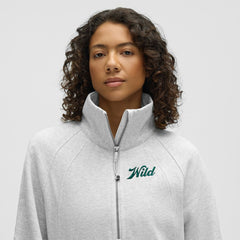 Minnesota Wild lululemon Women's Long Scuba Oversized Half-Zip Funnel Neck - Heathered Core Ultra Light Grey
