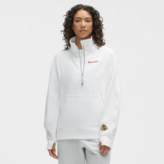 Chicago Blackhawks lululemon Women's Long Scuba Oversized Half-Zip Funnel Neck - White