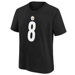 Aaron Rodgers Pittsburgh Steelers Youth Player Name & Number T-Shirt - Black for sale