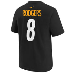 Aaron Rodgers Pittsburgh Steelers Youth Player Name & Number T-Shirt - Black for sale