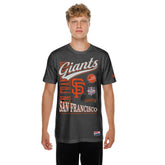 San Francisco Giants Oversized Throwback Distressed T-Shirt Black