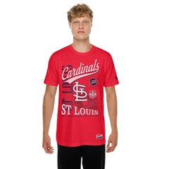 St. Louis Cardinals Oversized Throwback Distressed T-Shirt Red