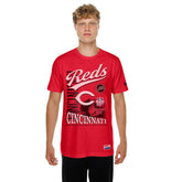 Cincinnati Reds Oversized Throwback Distressed T-Shirt Red