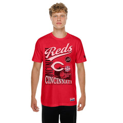 Cincinnati Reds Oversized Throwback Distressed T-Shirt Red