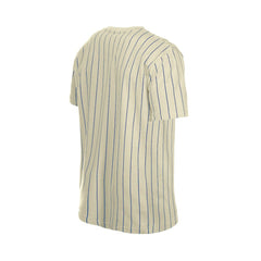 Atlanta Braves Throwback Meshback Pinstripe T-Shirt Cream