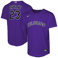 Kris Bryant Colorado Rockies Youth Alternate Replica Jersey Purple