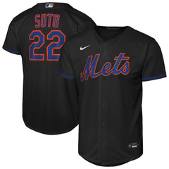 Juan Soto New York Mets Youth Alternate Replica Jersey Black