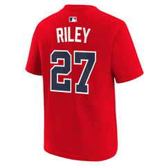 Austin Riley Atlanta Braves Youth Name & Number T-Shirt Red