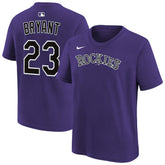 Kris Bryant Colorado Rockies Youth Name & Number T-Shirt Purple