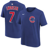 Dansby Swanson Chicago Cubs Youth Name & Number T-Shirt Royal