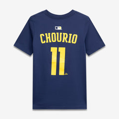 Jackson Chourio Milwaukee Brewers Youth Name & Number T-Shirt Navy