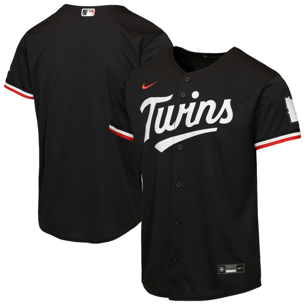 Minnesota Twins Youth Alternate 2 Stadium Jersey Black
