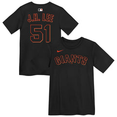 Jung Hoo Lee San Francisco Giants Preschool Name & Number T-Shirt Black