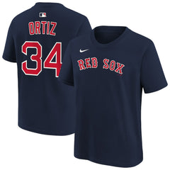 David Ortiz Boston Red Sox Youth Name & Number T-Shirt Navy