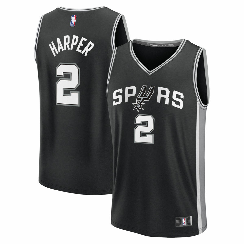 Dylan Harper San Antonio Spurs 2025 NBA Draft First Round Pick Fast Break Replica Jersey - Icon Edition - Black sale
