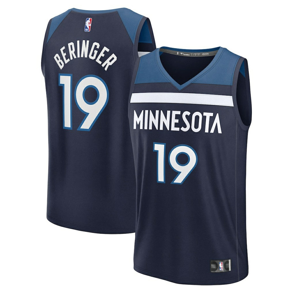Joan Beringer Minnesota Timberwolves 2025 NBA Draft First Round Pick Fast Break Replica Jersey - Icon Edition - Navy online