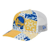 Golden State Warriors Fan Pack Tropical Pattern 9SEVENTY Adjustable Hat sale - White cheap