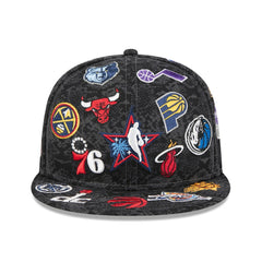 2026 NBA All-Star Game Allover Logos 59FIFTY Fitted Hat - Black on sale