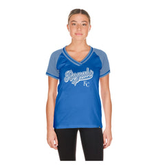 Kansas City Royals Women's Gameday V-Neck T-Shirt Royal