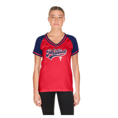Philadelphia Phillies Women's Gameday V-Neck T-Shirt Red