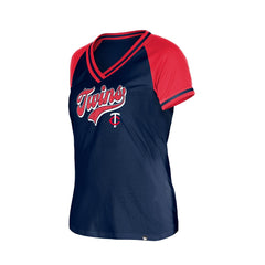 Minnesota Twins Women's Gameday V-Neck T-Shirt Navy