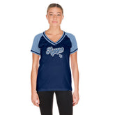 Tampa Bay Rays Women's Gameday V-Neck T-Shirt Navy