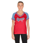 Texas Rangers Women's Gameday V-Neck T-Shirt Red