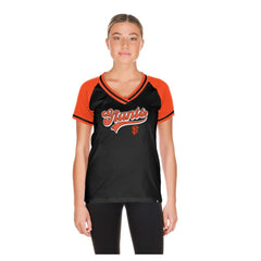 San Francisco Giants Women's Gameday V-Neck T-Shirt Black