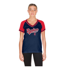 Cleveland Guardians Women's Gameday V-Neck T-Shirt Navy