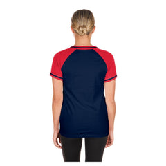 Atlanta Braves Women's Gameday V-Neck T-Shirt Navy