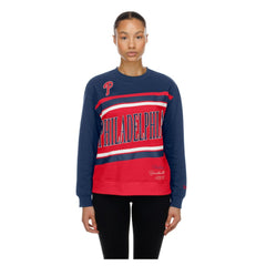 Philadelphia Phillies Women's Gameday Fleece Sweatshirt Red/Navy