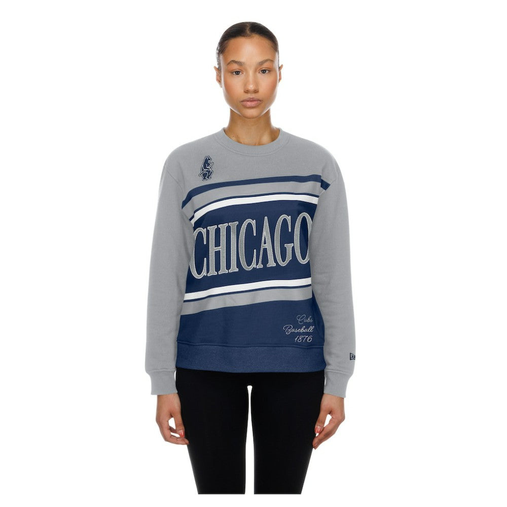 Chicago Cubs Women's Gameday Fleece Sweatshirt Royal/Gray