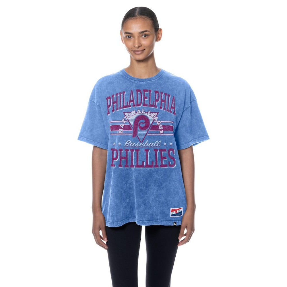 Philadelphia Phillies Women's Oversized Boyfriend T-Shirt Light Blue