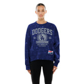 Los Angeles Dodgers Women's Throwback Oversized Boxy Sweatshirt Royal