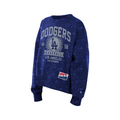 Los Angeles Dodgers Women's Throwback Oversized Boxy Sweatshirt Royal