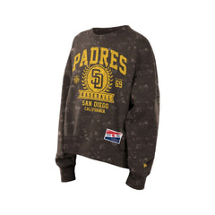 San Diego Padres Women's Throwback Oversized Boxy Sweatshirt Brown