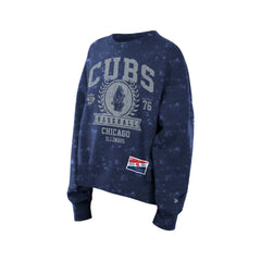 Chicago Cubs Women's Throwback Oversized Boxy Sweatshirt Royal