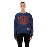 Houston Astros Women's Throwback Oversized Boxy Sweatshirt Navy
